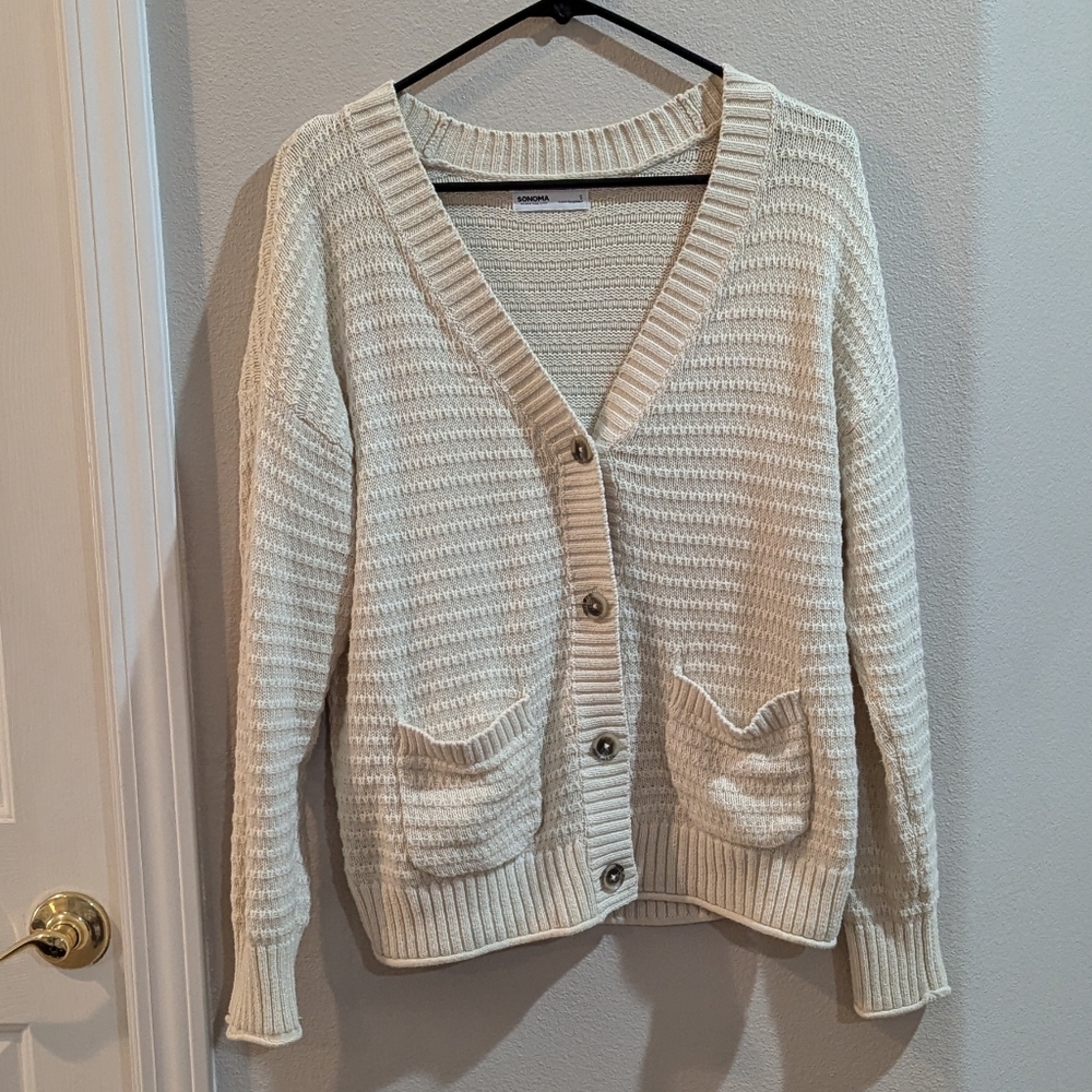 Sonoma Cream Knit Cardigan